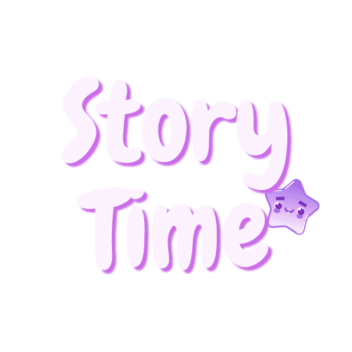 story time logo white