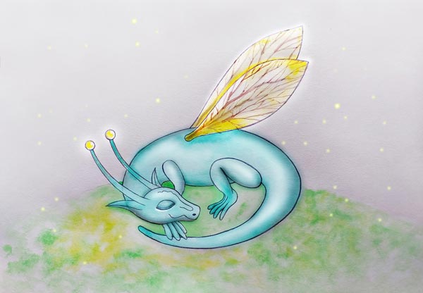 dragon sleeping illustration story time