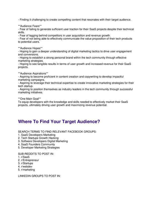 Launch pad plan for SaaS 2
