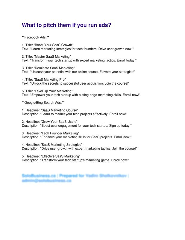 Launch pad plan for SaaS 9